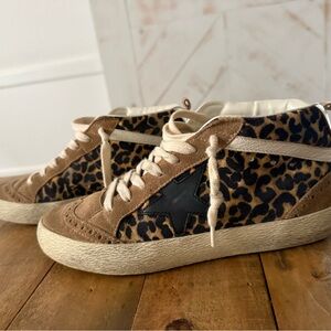 Golden Goose Leopard with black star sneakers